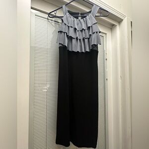 Enfocus Studio Dress with Black and Gray Ruffles